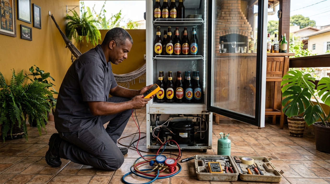 Conserto de placa eletrônica de cervejeira em Americana‑SP